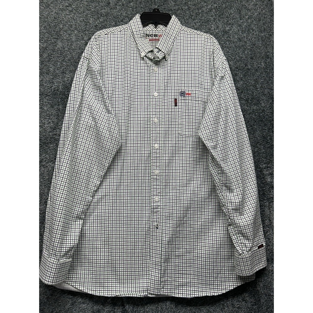 Cinch WRX Mens Size XL Green Long Sleeve Fire Resistant Button Up Shirt (T9)